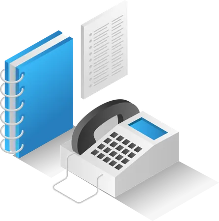 Search for contact in phonebook Illustration