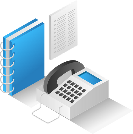 Search for contact in phonebook  Illustration