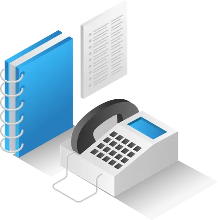 Search for contact in phonebook  Illustration