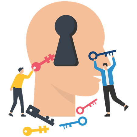 Search for key to success Illustration