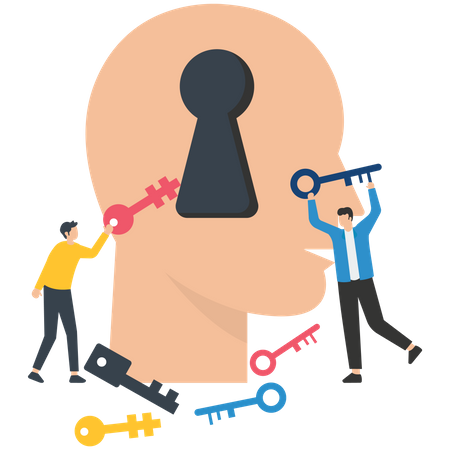 Search for key to success  Illustration