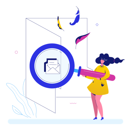 Search in a folder  Illustration