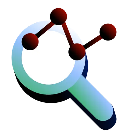 Combining A Magnifying Glass And Molecular Structure This Icon Is Perfect For Scientific Research Data Analysis And Discovery Themes Particularly In Science And Education Sectors Illustration
