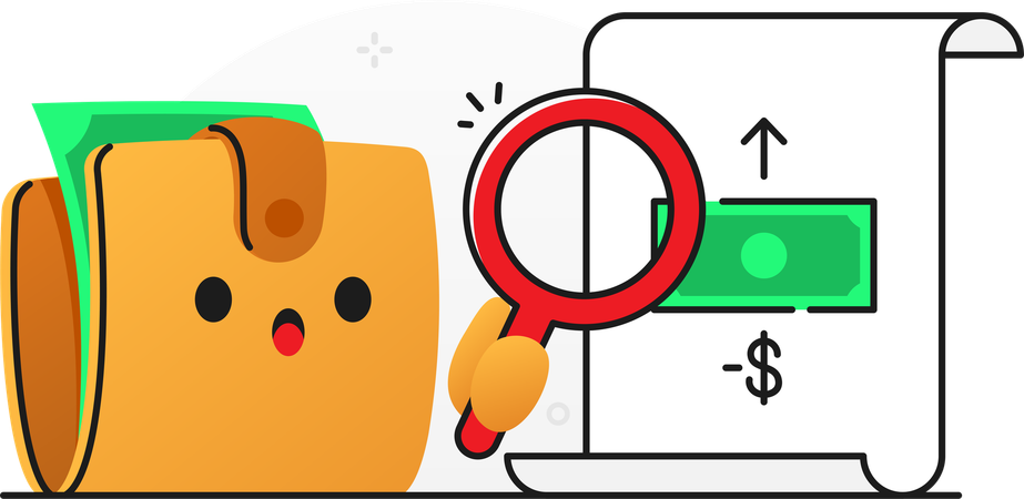 Search money  Illustration