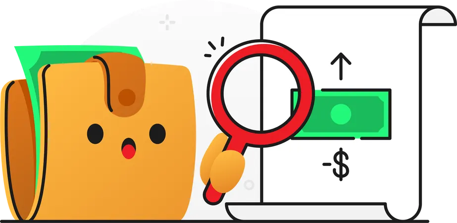 Search money  Illustration
