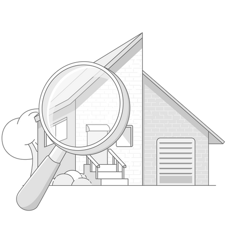 Search Real Estate  Illustration