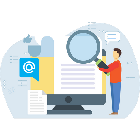 Search something on file  Illustration