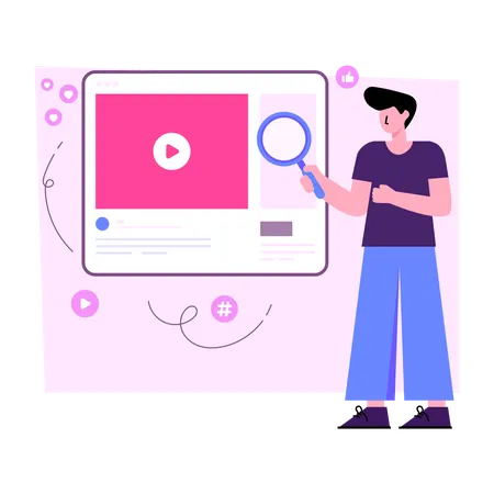 Search Video  Illustration