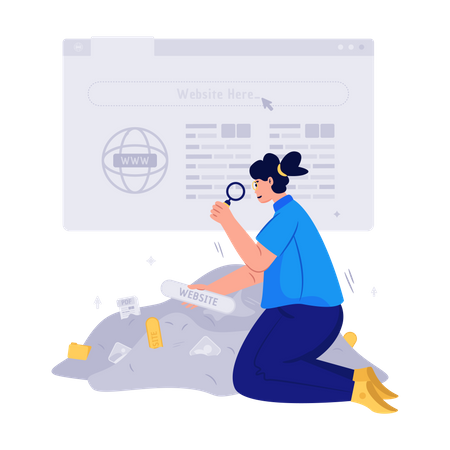 Search Website  Illustration