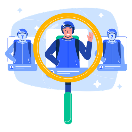 Searching Driver in Your Area  Illustration