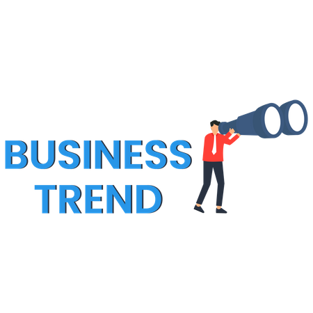 Searching for Business Trend  Illustration