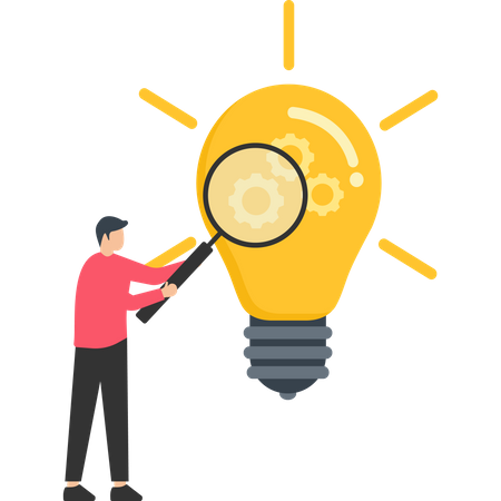 Searching for creative idea  Illustration