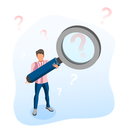 Searching for FAQ Solution Illustration