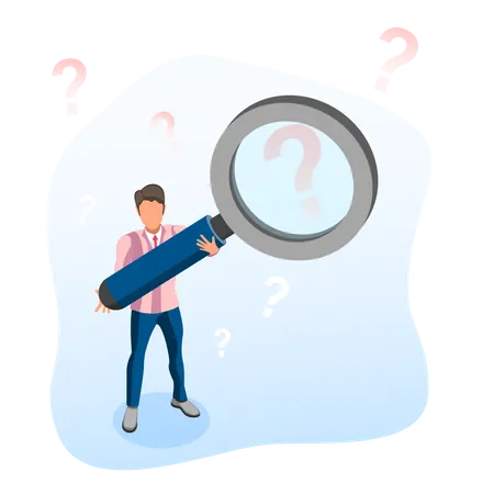 Searching for FAQ Solution Illustration