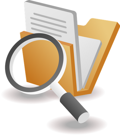 Searching for files in a folder  Illustration