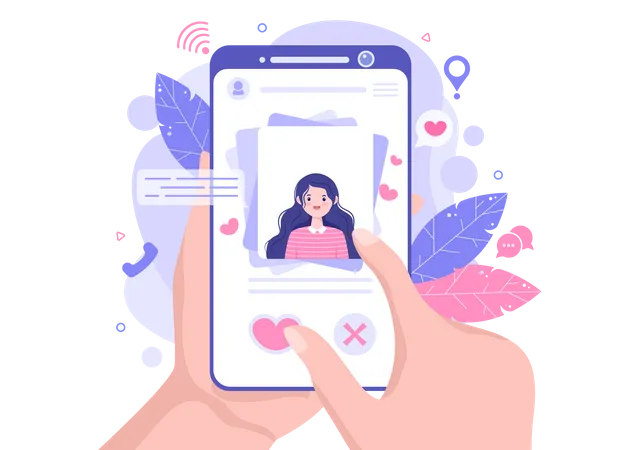 Searching for girlfriend Illustration