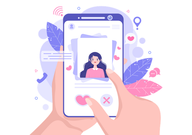 Searching for girlfriend  Illustration