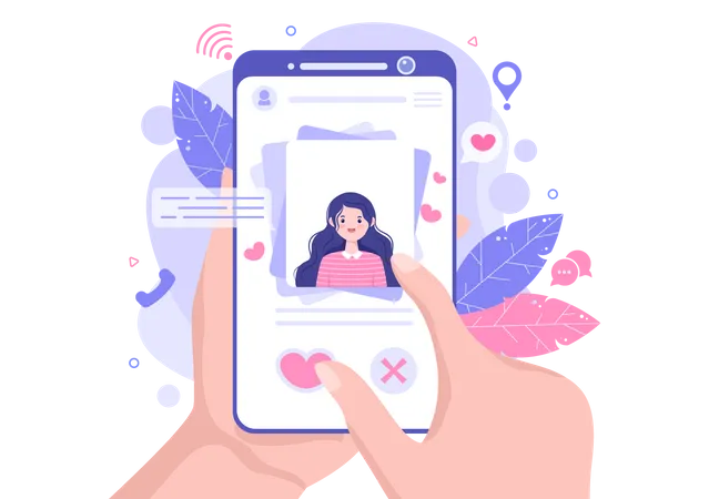 Searching for girlfriend  Illustration