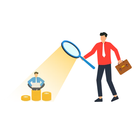 Searching for investment opportunity Illustration