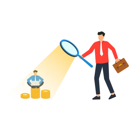 Searching for investment opportunity  Illustration