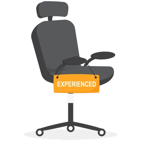 Searching For New Employees With Experience Job Hiring Vacant Position Employment Concept Office Chair With Sign Of Word Experienced Metaphor Of Lack Of Skilled Labor Illustration