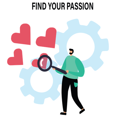 Searching for passion  Illustration