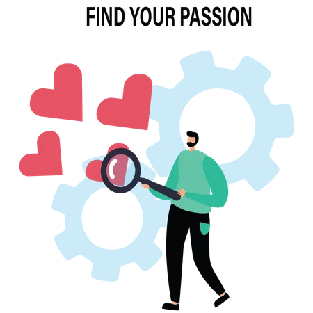 Searching for passion  Illustration