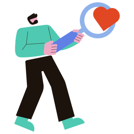 Searching Love  Illustration