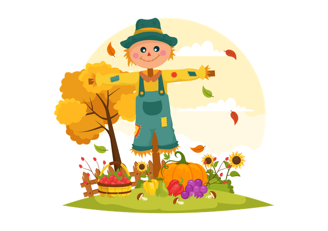 Seasonal Harvest Festivity  Illustration