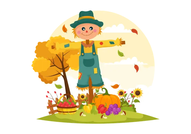 Seasonal Harvest Festivity  Illustration