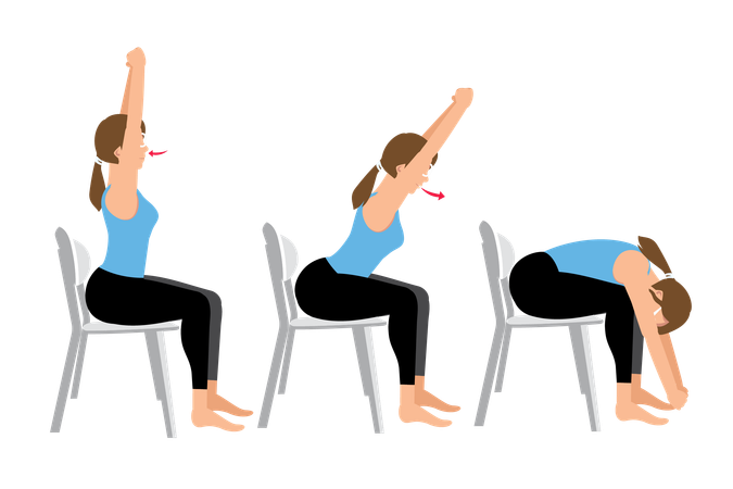 Seated child’s pose  Illustration