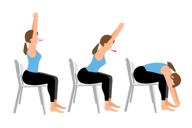 Seated child’s pose  Illustration