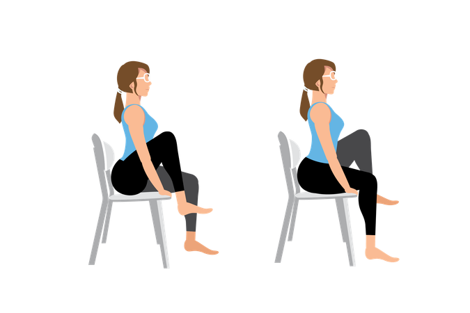 Seated marching  Illustration