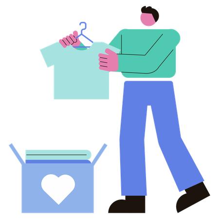 Second Hand Clothes Charity  Illustration