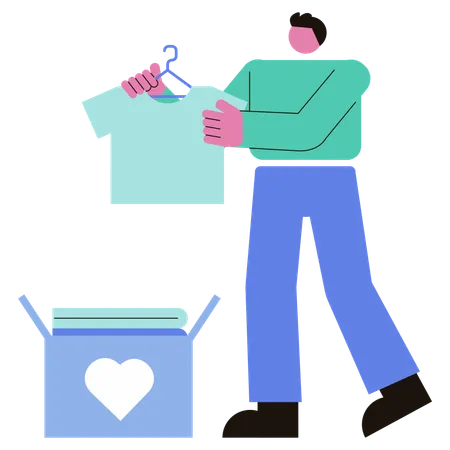 Second Hand Clothes Charity  Illustration