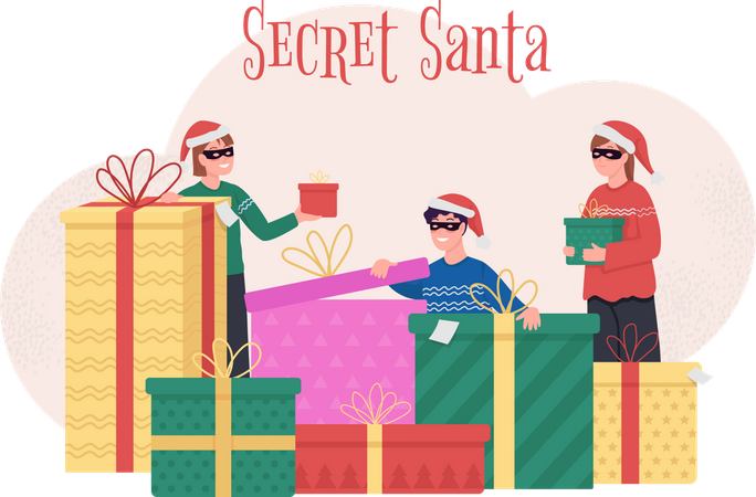 Secret Santa Illustration
