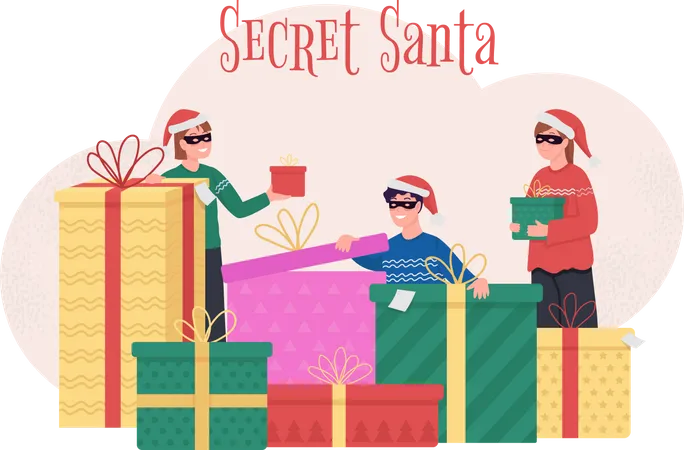 Secret Santa  Illustration