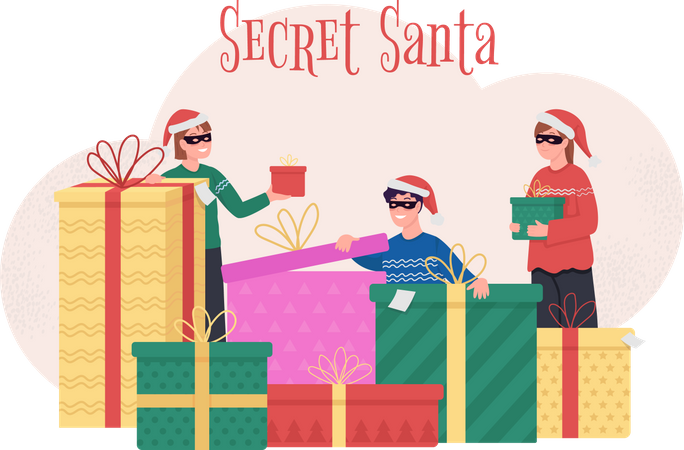 Secret Santa  Illustration