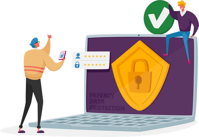Secure account access Illustration