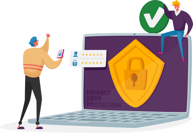 Secure account access  Illustration