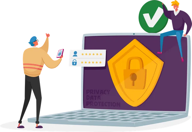 Secure account access  Illustration