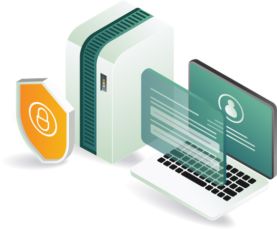 Secure account login data  Illustration