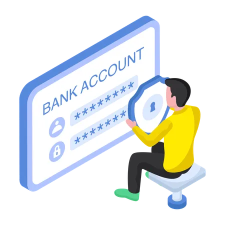 Secure Bank Acount  Illustration