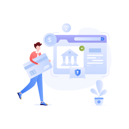 Secure Banking  Illustration