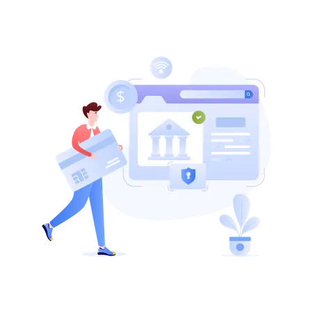 Secure Banking  Illustration