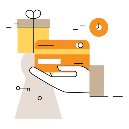 Secure card payment  Illustration