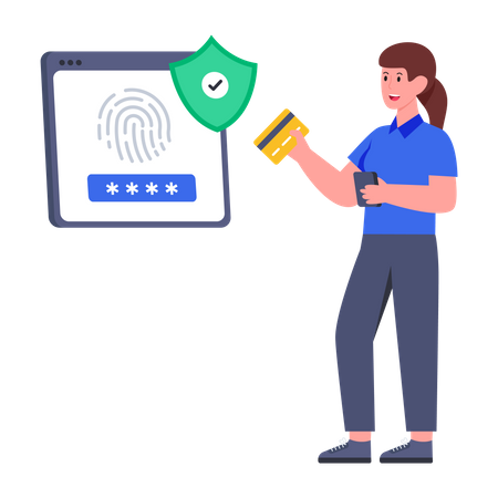 Secure Card Payment  Illustration