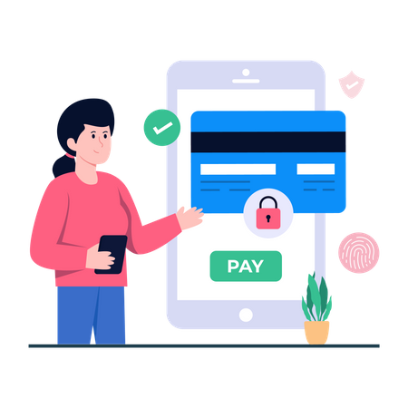 Secure Card Payment Illustration