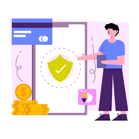 Secure Card Payment Illustration