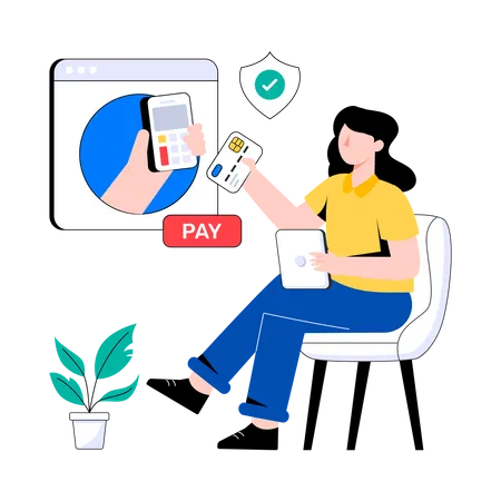 Secure Card Payment  Illustration